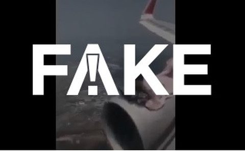 #FAKE Video shows a man lying on an airplane turbine mid-flight fleeing Afghanistan after the Taliban came to power.  fact or fake