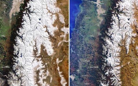 "Megaseca" in the Andes leaves mountain peaks without snow