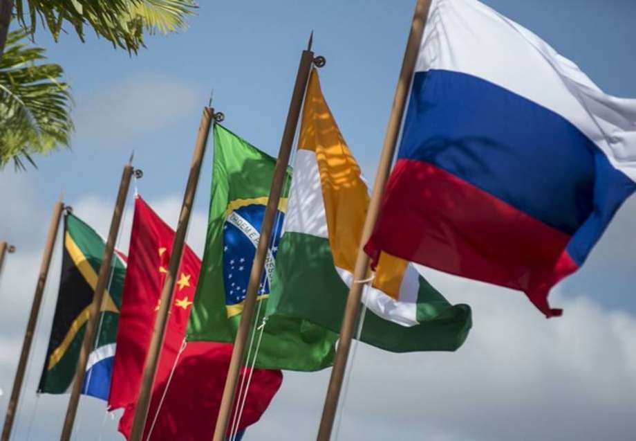 BRICS Group formed by South Africa, Brazil, China, India and Russia