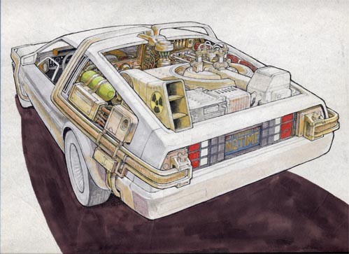 Cobb designed the interior and exterior of the Back to the Future DeLorean (Photo: Publicity)