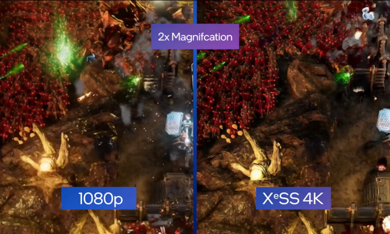 High-resolution technology "XESS" installed in the Intel GPU "Ark", the first game demo - PC Watch