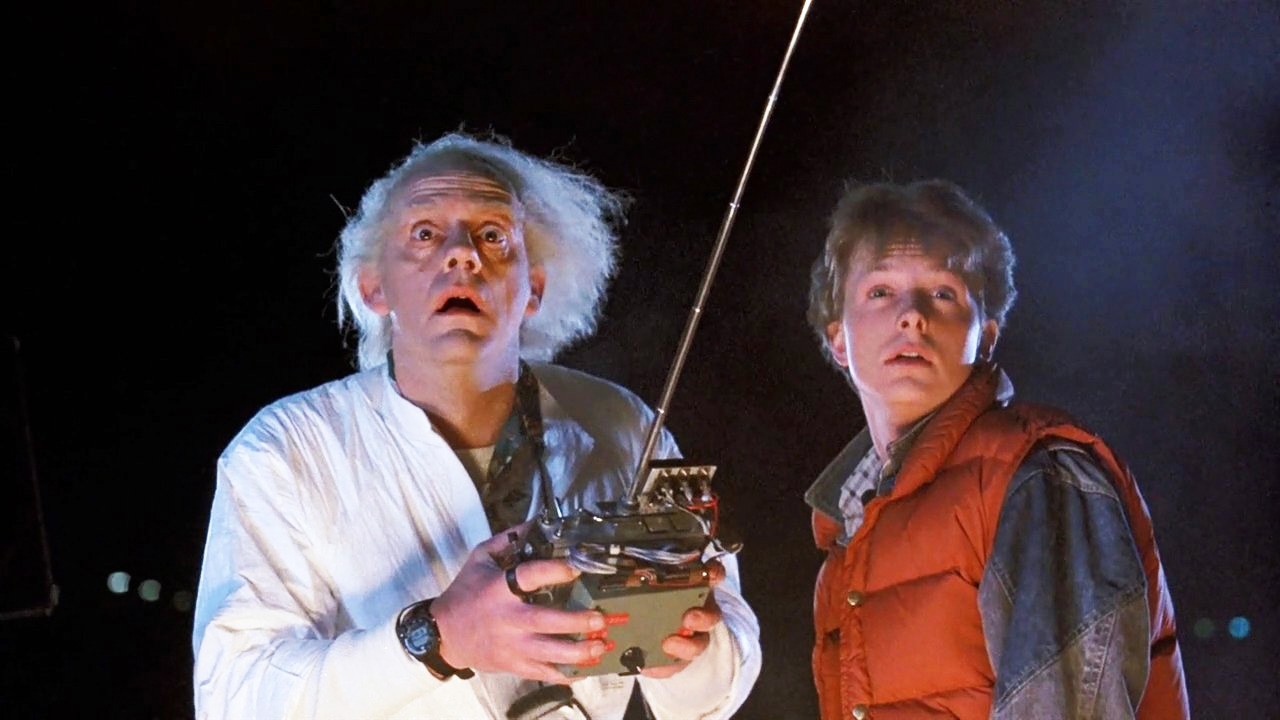 Christopher Lloyd and Michael J Fox Back to the Future (1985) scene (Photo: Publicity)
