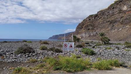 Los Guerres beach in La Palma, before the eruption