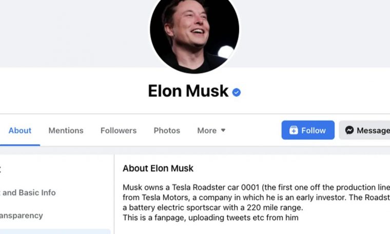 Facebook Confirms A Fan Page For Elon Musk Was As If He Was A Millionaire Businessman