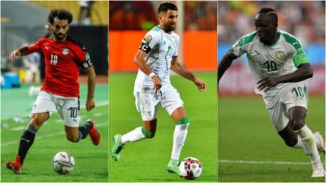 Salah, Mahrez and Mane are the main names on the African continent (Photo: Reproduction / Instagram; AFP; AFP)