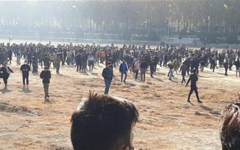 Clashes between security forces and protesters in Iran