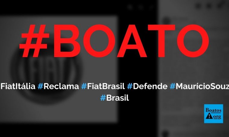 Fiat do Italia seeks clarification from Fiat do Brasil and will apologize to Mauricio Souza #rumor
