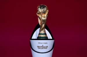 The coveted trophy in the cup to be played in Qatar -