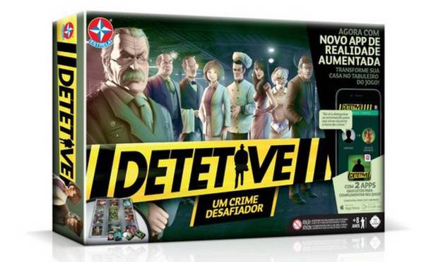 In the classic game Detective, by Estrella Toys, participants combine the stages of the board with the functionality of the mobile application.  Thus, through the app, the QR code reads the crime and the cell phone receives the call with a tip to uncover the mystery.  Photo: Disclosure