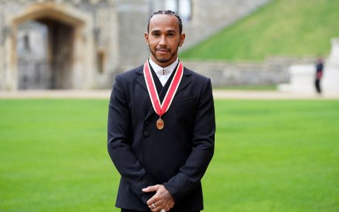 Hamilton earned the title of "Sir" after being knighted in the UK