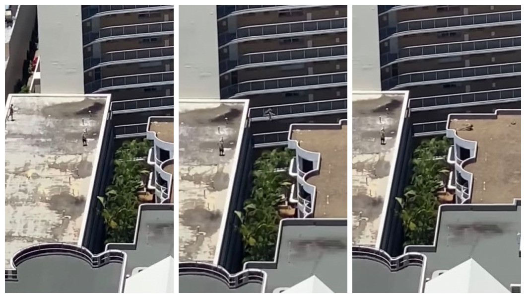 Jumping 5 meters between buildings in Australia (Photo: Reproduction)