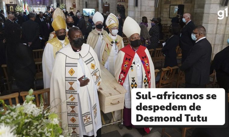 Desmond Tutu's ashes are deposited in Cape Town.  World