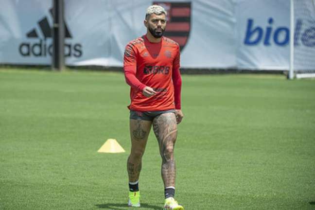 Gabigol is back at Ninho do Urubu, CT do Flamengo (Photo: Alexandre Vidal / Flamengo)