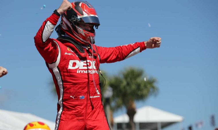 McLaughlin celebrates first IndyCar win: 'I can't believe it'
