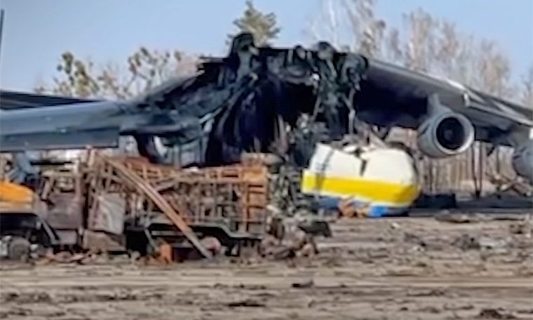 New images show the destruction of the Antonov An-225 from another angle