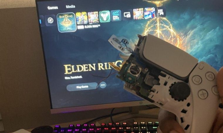 Imagem de: Jogador de Elden Ring destrói controle do PS5 por frustração