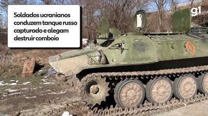 Ukrainian soldiers capture tank drive from Russian army, claim to destroy convoy