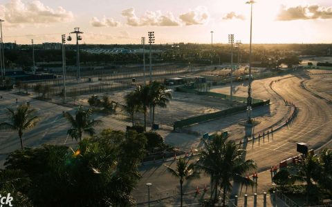 Org Miami Track to GP .  sees three weeks from "in the final stages of construction"