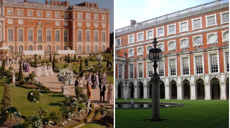 Hampton Court Palace is seen in Bridgeton (Photo: Playback/YouTube/Wikimedia Commons)