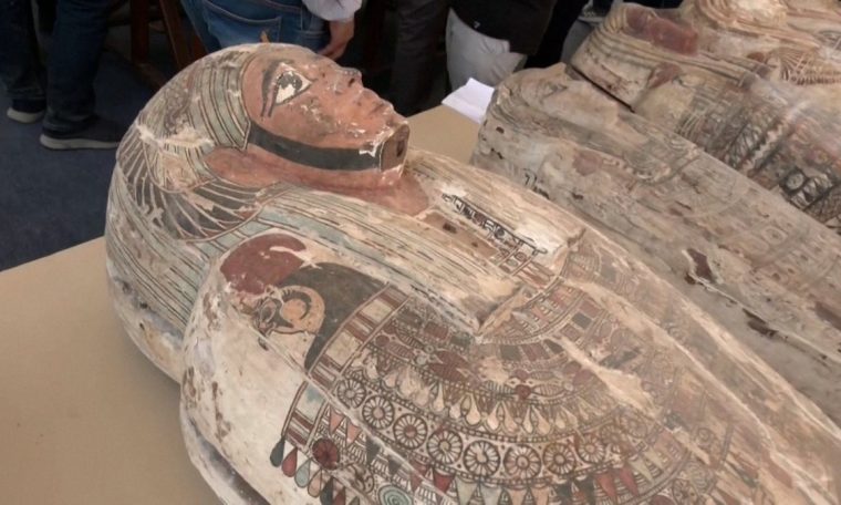 Egypt announces the discovery of 250 sarcophagi and 150 bronze statues dating back 2500 years.  World