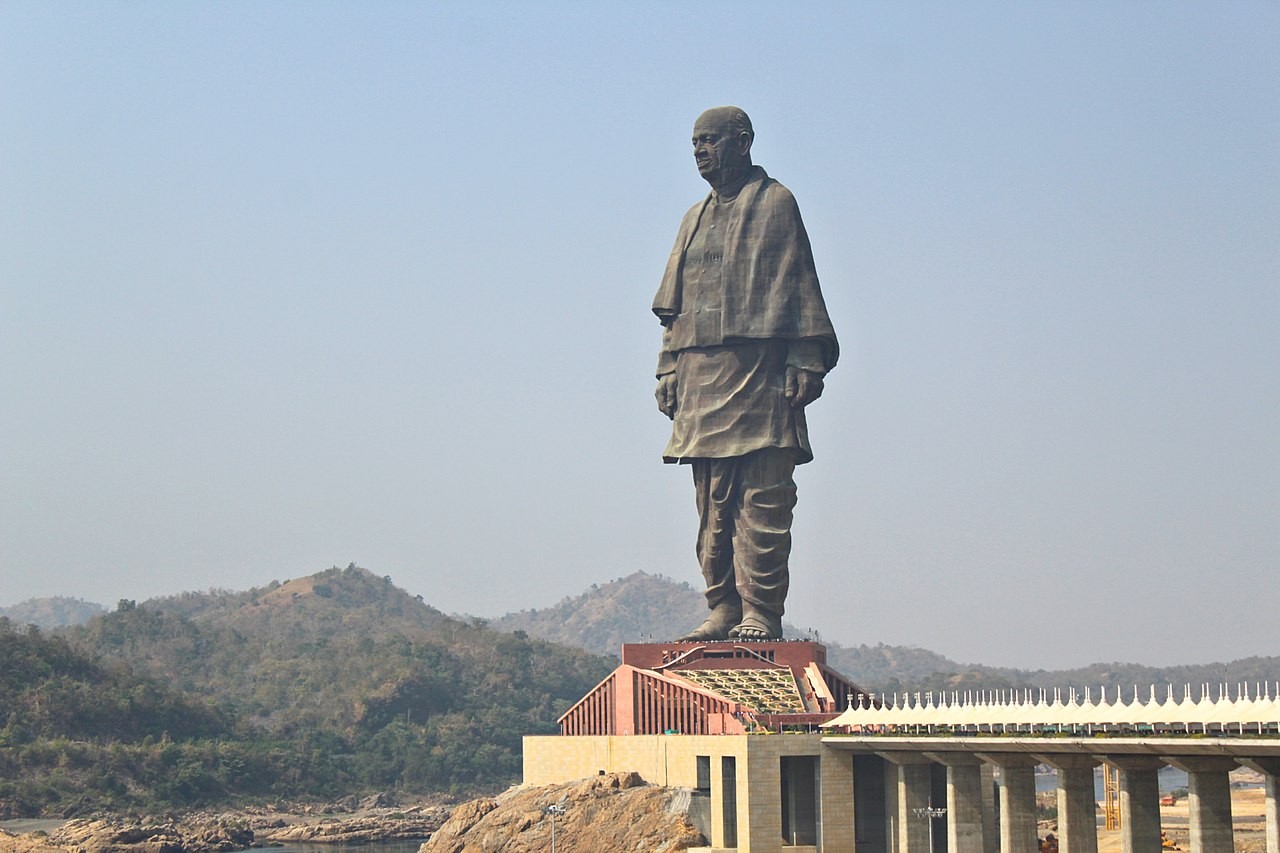 Opened in 2018, the Statue of Unity is 182 meters tall and was a tribute to Sardar Patel, considered the hero of India's independence (Photo: Prasad Dhage/Wikimedia Commons)