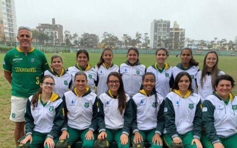 Brazil's men's and women's cricket teams play a demo match in Sao Paulo