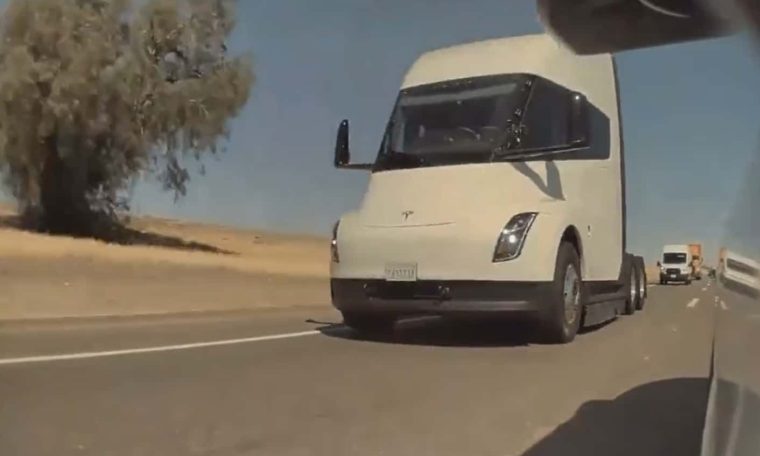 Videos show Tesla trucks on highways in the United States