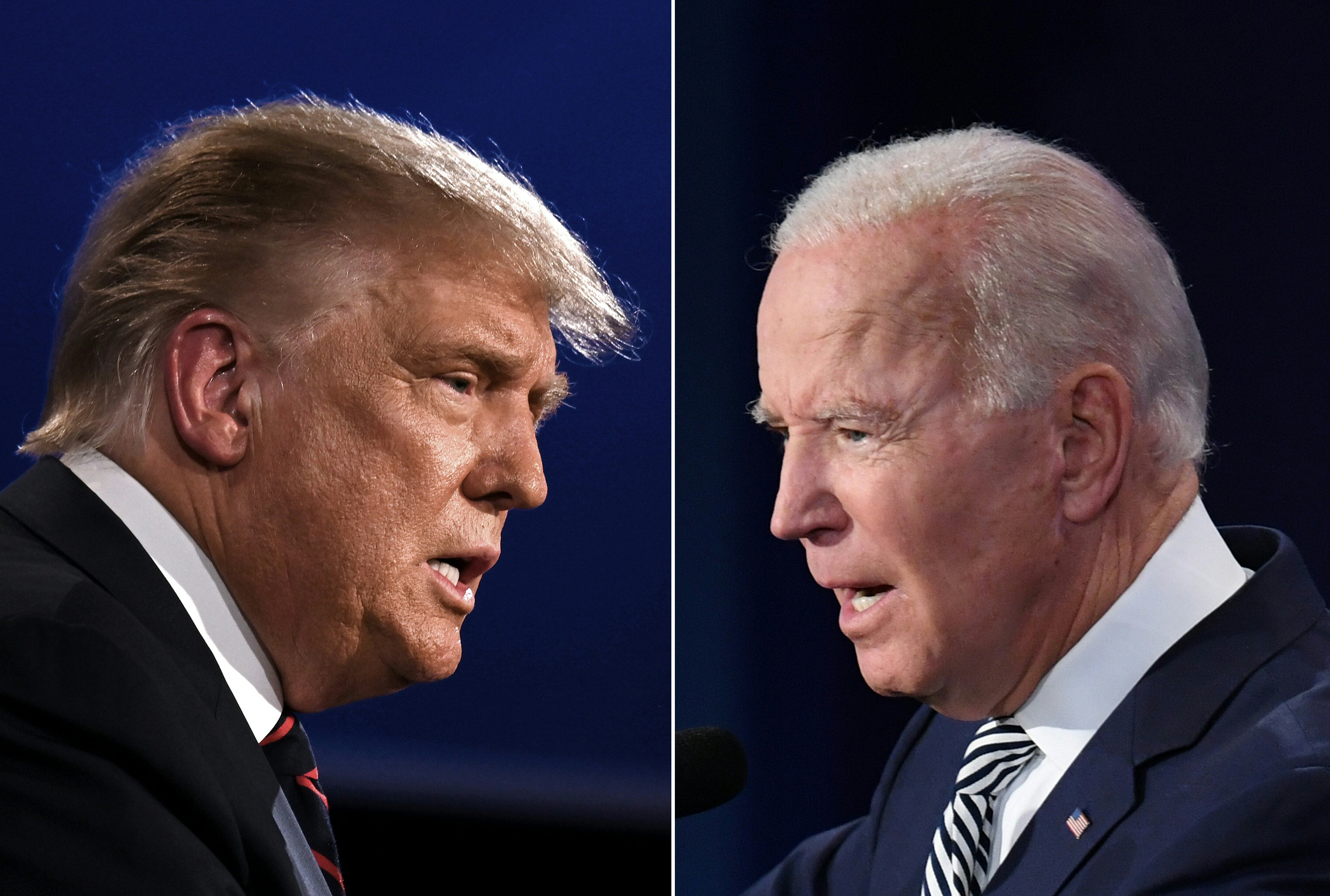 US President Donald Trump (left) and Democratic presidential candidate Joe Biden - 11/3/2020 -