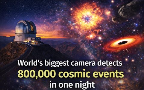 World’s largest camera detects 800,000 cosmic events in a single night, marking a breakthrough in astronomy